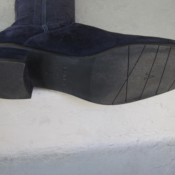 Aquatalia Luciana Women's Stretch Suede‎ Tall Boots Sz. 9 Nvy Blue - Picture 11 of 11